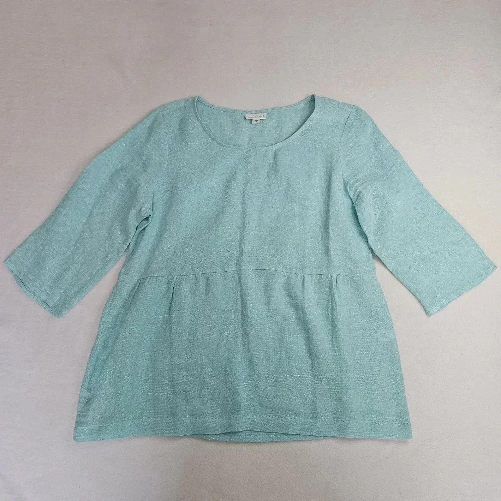PureJill OVERSIZE  linen‎ top SIZE M